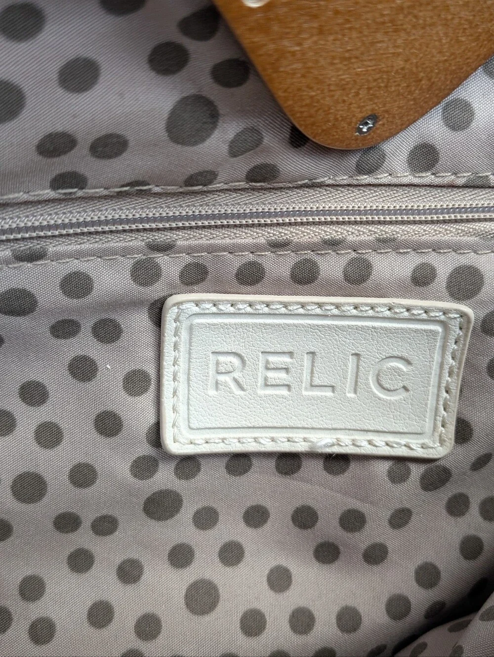 Vintage Relic Purse Handbag Crossbody Bag Striped Wooden Handle W/ Strap Y2K 80s